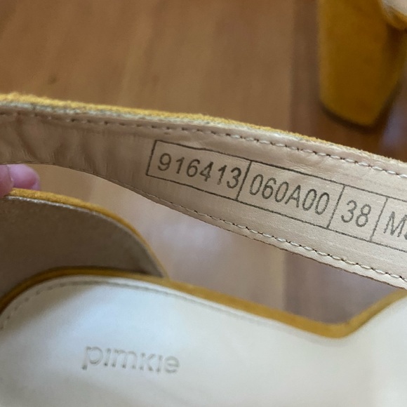 Faux suede heeled sandals sz 8 - Picture 3 of 3